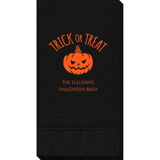 Trick or Treat Pumpkin Guest Towels